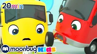 Buster and Ash's Playdate | Go Buster  | Cars, Trucks & Vehicles Cartoon | Moonbug Kids