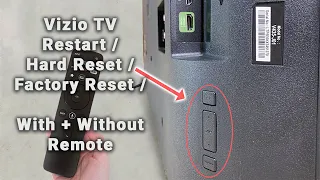 How to Reset Vizio TV | Factory Reset / Hard Reset / Restart (2 Ways) | With + Without Remote