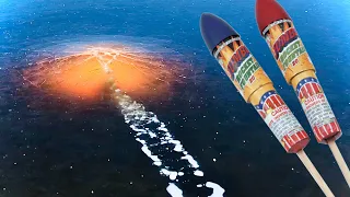 Firework Rockets Under Ice (So Satisfying)