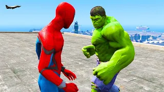 SPIDERMAN VS HULK - GTA 5 The Incredible Hulk vs Spider-Man
