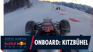 On Board with Max Verstappen in the snow at Kitzbühel