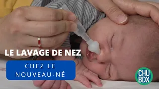 Le lavage de nez chez le nouveau-né et le petit enfant