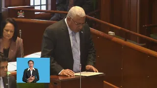 Fijian Prime Minister delivers ministerial statement in parliament