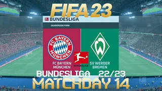 FIFA 23 Bayern Munich vs Werder Bremen | Bundesliga 2022/23 | PS5 Full Match