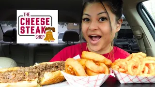 CHEESESTEAK SANDWICH MUKBANG!!