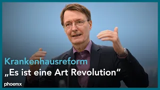 Krankenhausreform: Pressekonferenz mit Karl Lauterbach