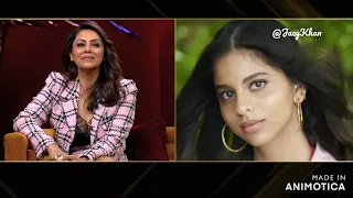 Suhana Khan's voice 🤌🏼 talks about mum Gauri Khan 😍 Koffee With Karan ☕