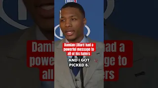 During his Rookie of the Year acceptance speech, Damian Lillard shared a message to his haters