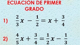 Ecuaciones de primer grado con fracciones - Ejercicio 4