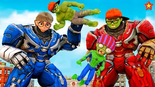 Double HulkBuster Stops The Attack Of The Zombie Army - Scary Teacher 3D Nick Love Music