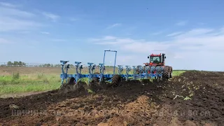 #Lemken  Оборотный плуг Lemken Euro Titan 10 8+3+1 корпусной с трактором CASE STX - 530 Steiger