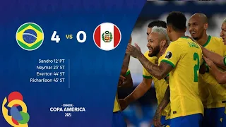 Brazil vs Peru 4-0 - All Goals Highlights - HD | Copa America 2021 |