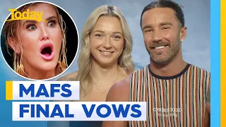 MAFS’ Tori and Jack on tonight's final vows | Today Show Australia