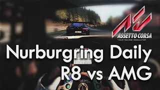 Nurburgring Daily Battle of Audi R8 LMS GT3 & Mercedes Benz AMG GT3 - Assetto Corsa