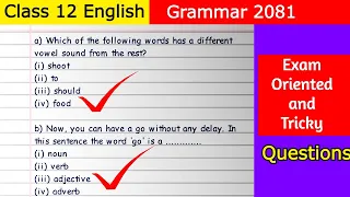 🔴 LIVE 4 *IMP Grammar Questions | Exam-Oriented Class 12 English Grammar Important Questions