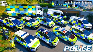 GTA 5 - Stealing BRITISH POLICE CARS with Franklin! (Real Life Cars #128)