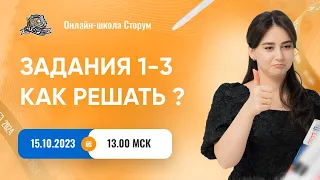 ЗАДАНИЯ 1-3 / КАК РЕШАТЬ ? | Русский язык | ЕГЭ 2024 | Сторум