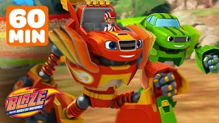 Robot Blaze GIANT Meatball Rescue! w/ Robot Pickle | 60 Minutes | Blaze and the Monster Machines