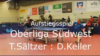 Oberliga Südwest | TTC Zugbrücke Grenzau II- TSG Kaiserslautern II | T.Sältzer : D.Keller