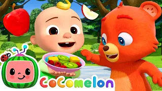 Sharing Song | New Fruits: Apples, Kiwi, Berries + More Cocomelon Animal Time Kids Nursery Rhymes