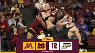 Highlights: #11 Minnesota Wrestling Uses Second-Half Storm to Beat Purdue