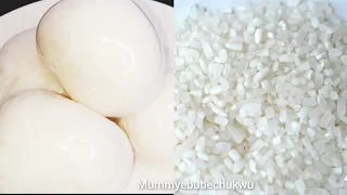 #ricefufu: HOW TO MAKE RICE FUFU | RICE BALL WITH TUWO SHINKAFA RICE 2 EASY WAYS.