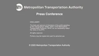 MTA Press Conference - 03/09/2020