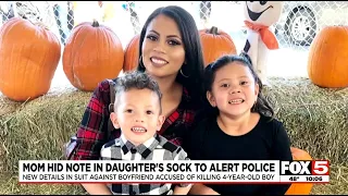 Las Vegas mom hid note in daughter’s sock to alert police, lawsuit  says