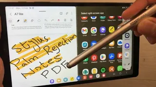 Samsung Tab A7 Lite: Stylus , Palm Rejection, Note Taking and PDF Annotation