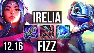 IRELIA vs FIZZ (MID) | Legendary, 900+ games, 18/3/5, 800K mastery | KR Master | 12.16