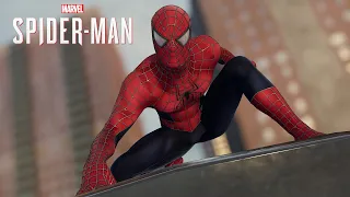 Spider-Man PC - FILM ACCURATE 2004 Spider-Man 2 Movie Suit MOD Free Roam Gameplay!