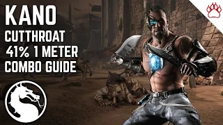 MKX: Kano (Cutthroat) Combo Guide - 41% 1 Meter Midscreen Combo