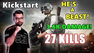 Kickstart - 27 KILLS (3.6K DAMAGE) - HE'S a BEAST! - 1 MAN SQUADS! - PUBG