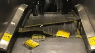 NYC subway escalator buckles, shreds during morning commute