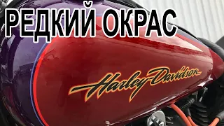 Снимаю редкий окрас с бензобака Harley-Davidson [MOTO TUNE]