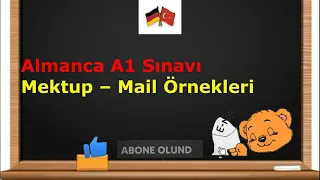 Almanya Aile Birleşimi A1 SCHREIBEN-Yazma Sınavı / Mektup ÖRNEKLERİ-1 / 10.Bölüm