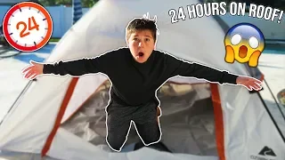 24 HOUR OVERNIGHT CHALLENGE ON ROOF! *CRAZY*