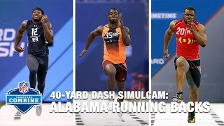 Alabama RB 40-Yard Dash Simulcam: Derrick Henry vs. Mark Ingram vs. T.J. Yeldon | 2016 NFL Combine