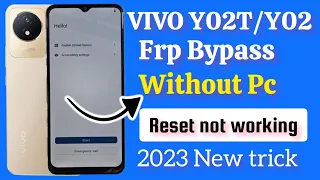 VIVO Y02T Frp Bypass | Vivo Y02t google account lock remove | Reset not working | Android 11 | 2023