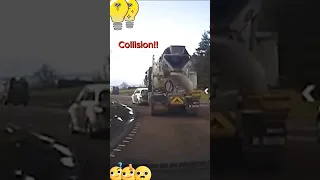 Car Crash - 💥🚗TRUCK driver Rear-End COLLISION!! 🚚💥#car #safedriving #travel