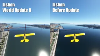 World Update 8 - Lisbon Update Comparison | 4K 60fps | Microsoft Flight Simulator