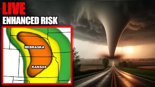 Nighttime Tornado Warning Intercept In Nebraska - Live As It Happened - 4/16/24
