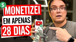 COMO MONETIZAR UM CANAL A JATO NO YOUTUBE [MONETIZEI EM 28 DIAS]