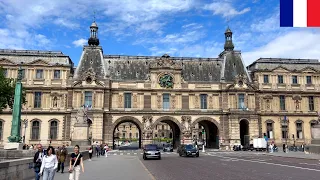 🇫🇷☀️【HDR 4K】Paris Walk - Saint Germain to Bastille via Louvre & Châtelet (May 2024) | Olympic City