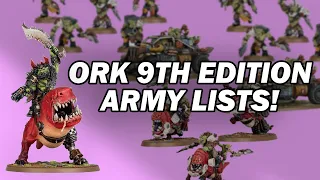 Ork Army Lists for 9th Edition