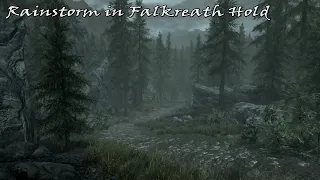 Skyrim - Rainstorm in Falkreath Hold  -  Ambience + Relaxing + Studying