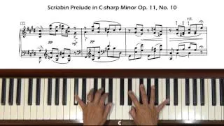 Scriabin Prelude Op. 11, No. 10 in C Sharp Minor Piano Tutorial