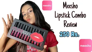 Meesho Lipstick Combo Review | Huda Matte Ultimate Lip Color Lipstick Combo Review | Aishwarya Gupta
