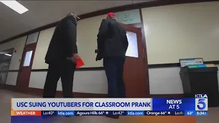 USC suing YouTubers for classroom prank