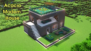 Minecraft | How To Build an Acacia Modern House